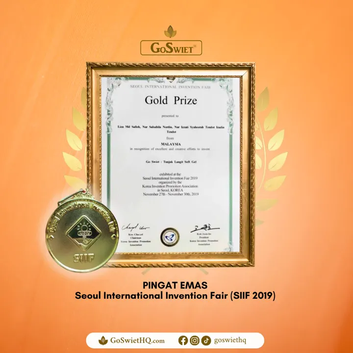 Pingat Emas Seoul International Invention Fair 2019