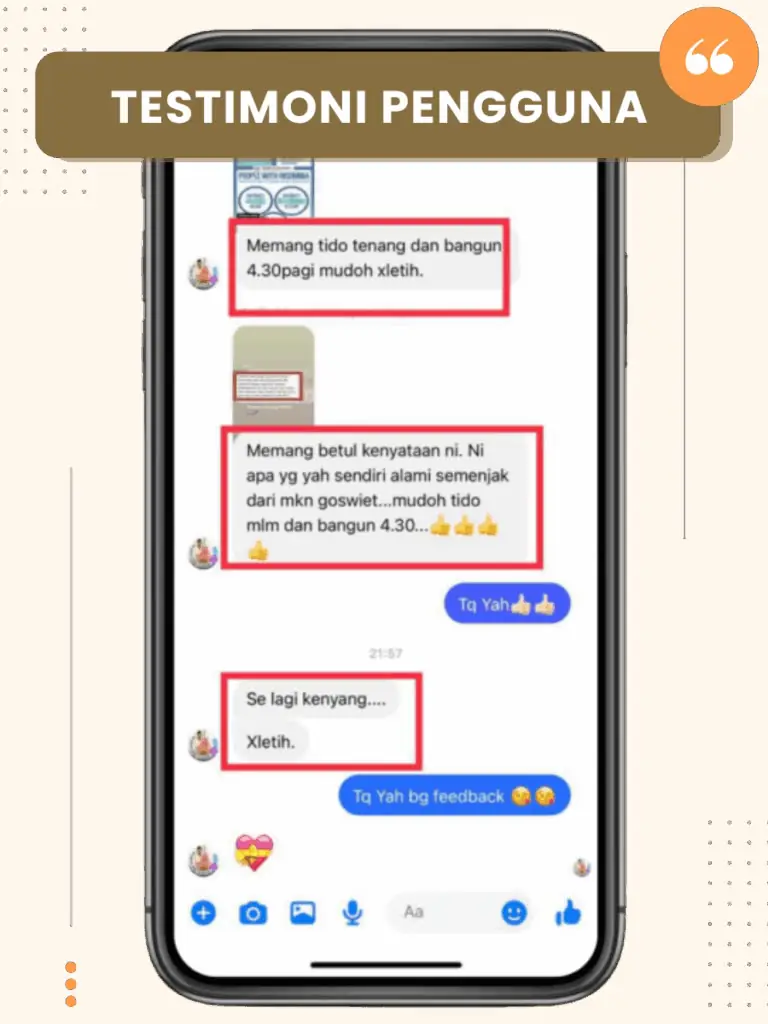 Testimoni: tidur tenang, bangun mudah